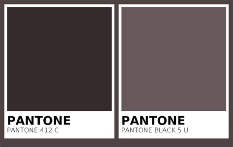 Color Pantone 412 C Vs Pantone Black 5 U Side By Side