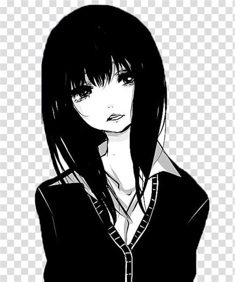 Anime Girl Black Haired Female Anime Character Transparent Background