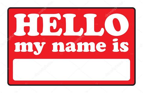 Hello My Name Is Tags Stock Vector Image By ©arenacreative 9296749
