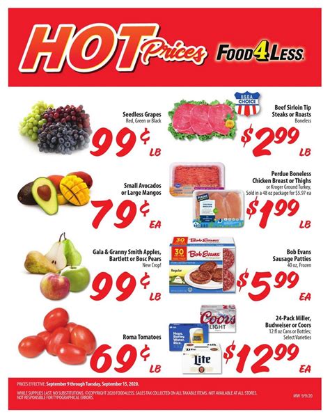 Flip through the food 4 less weekly ad & early food 4 less ad previews, find items on sale Food 4 Less Weekly Ad Sep 09 - Sep 15, 2020