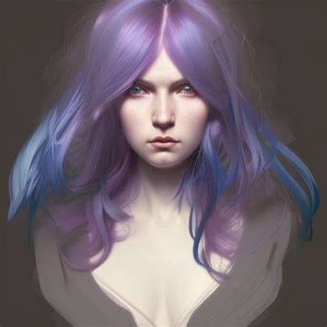 Girl Purple Hair Blue Eyes And Pale Skin Ai Generated Artwork Nightcafe Creator