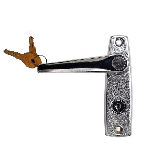 This lock stores an emergency release cable. Garage Door Part Exterior Side Lock L-Handle w/ Keys | RP ...