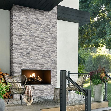 Rockmount Stacked Stone Alaska Gray Splitface Panel 6x24 Tiles Direct