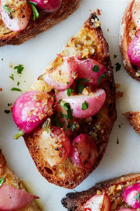 We earn a commission for products purchased through some links in this article. Roasted Radish Crostini Recipe | Recipe | Roasted radish ...