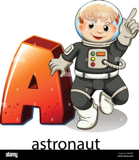 A Letter A For Astronaut Stock Vector Image And Art Alamy