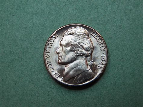 1948 D Jefferson Nickel Brilliant Uncirculated Coin Y02 For Sale Buy