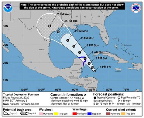 Tropical Depression 14 Tracks Toward Texas Coast In Latest Forecast