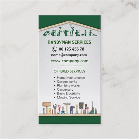 Handyman Services Home Maintenance Business Card Zazzle In 2023