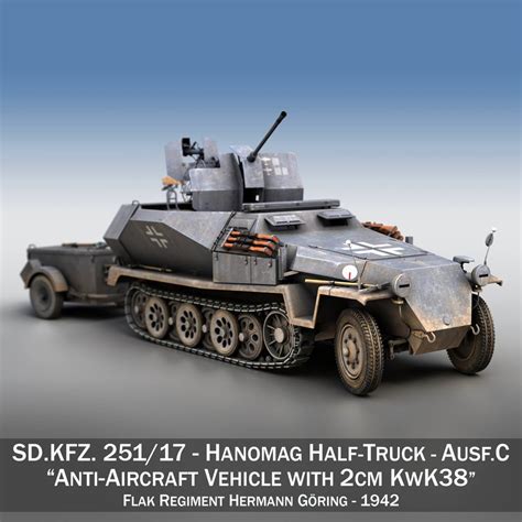 Sd Kfz Hanomag Anti Aircraft Vehicle Frhg D Model By Panaristi