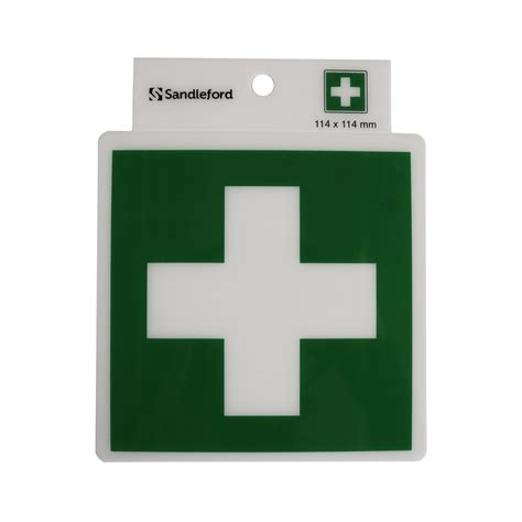 Sandleford 114 X 114mm First Aid Symbol Self Adhesive Sign