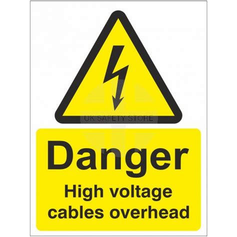 Danger High Voltage Cables Overhead Safety Sign Uk Safety Store