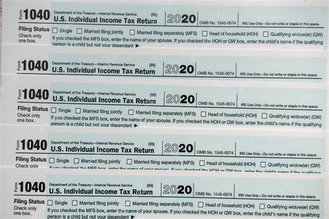 1040 Formulário De Declaração De Imposto De Renda Individual Dos Eua
