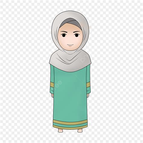 Karakter Muslimat Ibu Muslim Menggunakan Jilbab Muslim Islam Anime