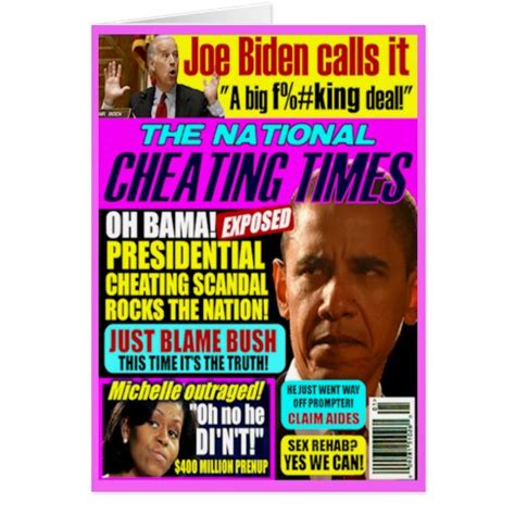 Obama Cheating Scandal Card Zazzle