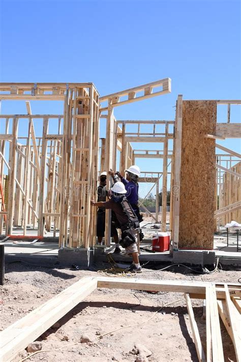 New Home Construction Framing In The Southwest Editorial Stock Image