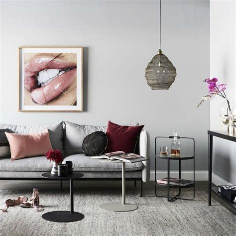 Use them in a neutral colored space where you want. nathan and jac grey and maroon living room with blush ...