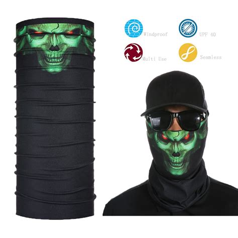 Seamless Skull Bandana Outdoor Sports Elastic Face Shield Maskbandanas