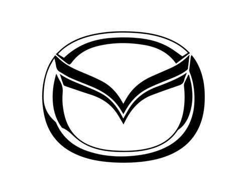 Mazda Logo Brand Car Symbol Black Design Japan Automobile Vector Illustration 20500648 Vector