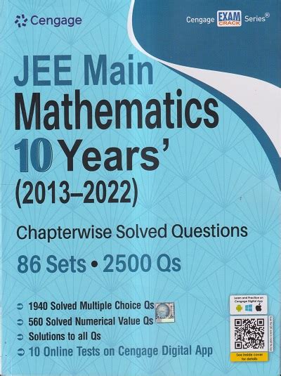JEE MAIN MATHEMATICS 10 YEARS 2013 2022 CHAPTERWISE SOLVED QUESTIONS