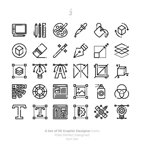 30 Graphic Design Icons By Justicon On Envato Elements Icon Design