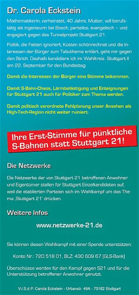 Lernen sie die gls bank kennen: Dr. Carola Eckstein | Netzwerke 21