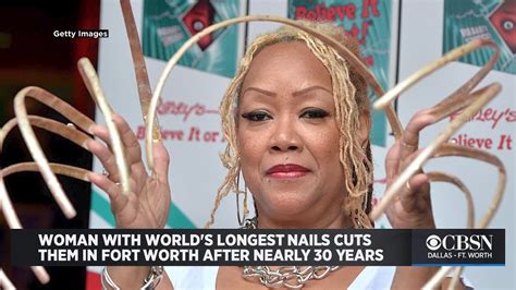 Woman With Worlds Longest Nails Cuts Them In Fort Worth After Nearly 30 Years Youtube