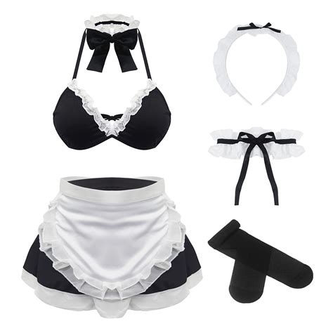 buy maid outfit anime cosplay costume french apron fancy lingerie sets for women online at