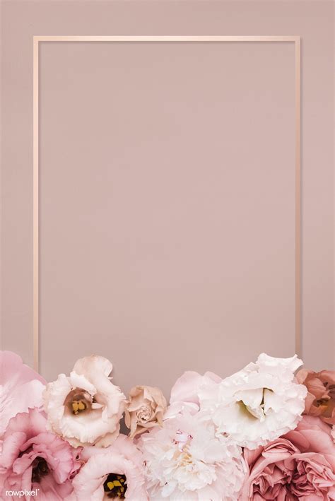 Rose Gold Flowers Background Wallpaper Download Free Mock Up