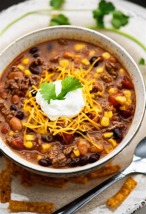 The pchrisicture above with the taco and a bowl of soup, that's how this turns out if you use. Crock Pot Taco Soup - Life In The Lofthouse