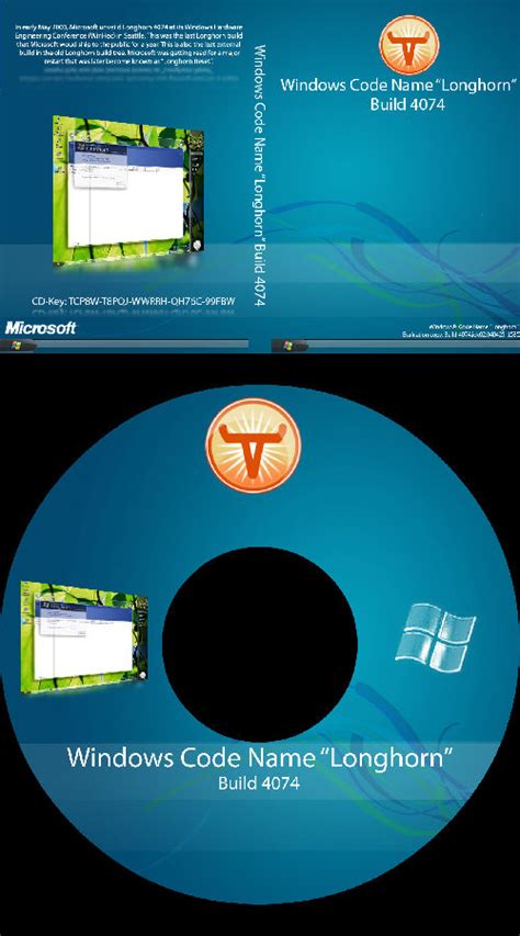 Windows Longhorn 4074 Cover By Dejco On Deviantart