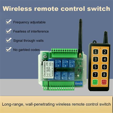 Wireless Rf Remote Control Switch 12v24v48v Motor Jogself Locking
