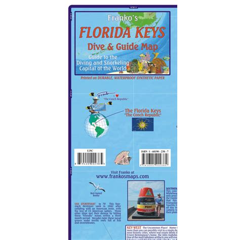 Franko Florida Keys Dive And Guide Map Saguaro Scuba