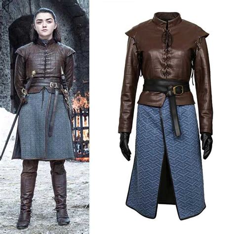 Game Of Thrones 8 Arya Stark Cosplay Costume Full Set Outfits Game Of