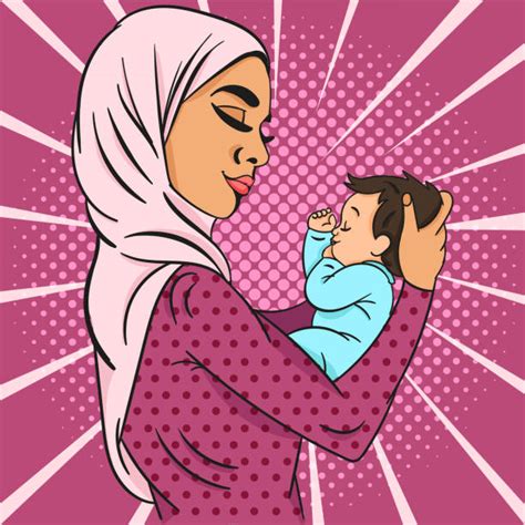 Muslim Mom And Son Illustrations Royalty Free Vector Graphics And Clip Art Istock
