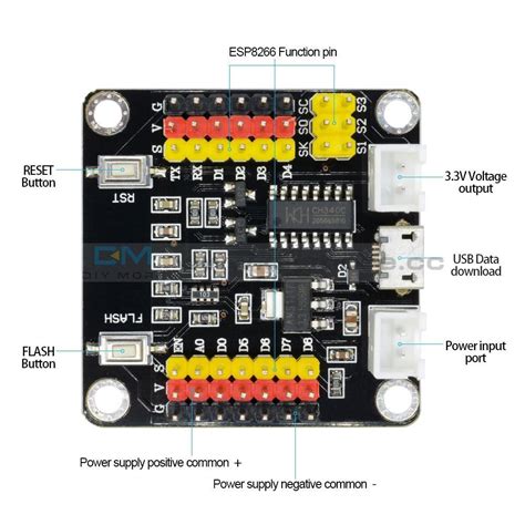 ESP8266 ESP-12E Wireless WIFI Development Board CH340 Microcontroller ...