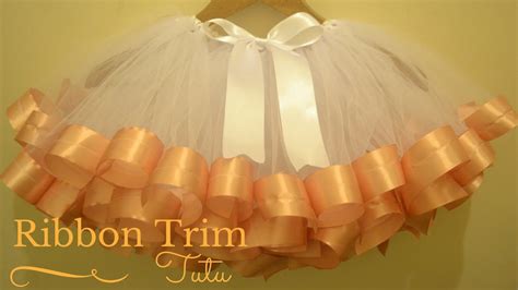How To Make Ribbon Trimmed Tutu Skirt Diy Tutu Skirt Youtube
