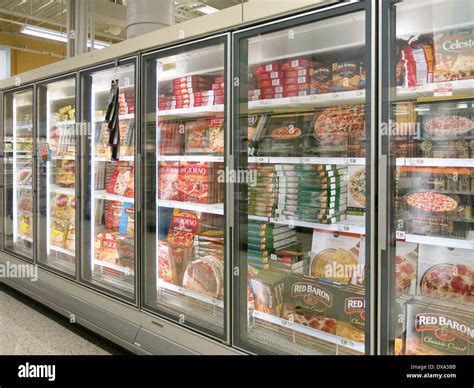 Frozen Goods Freezer Aisle Publix Super Market In Tampa Florida Stock