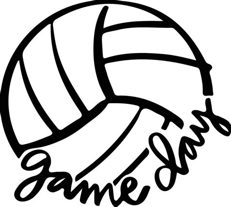 Game Day Volleyball Svgpngjpegepsdxfaipdf Etsy