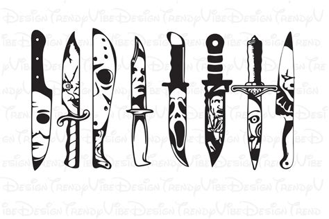 Horror Movie Characters In Knives Svg Michael Myers Svg Etsy New Zealand