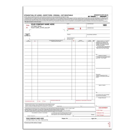 What is an authorization form? Trucking Company Forms and Envelopes - Custom Printing ...