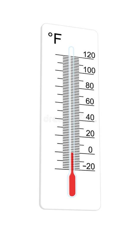 Il Termometro Indica La Bassa Temperatura Illustrazione Vettoriale