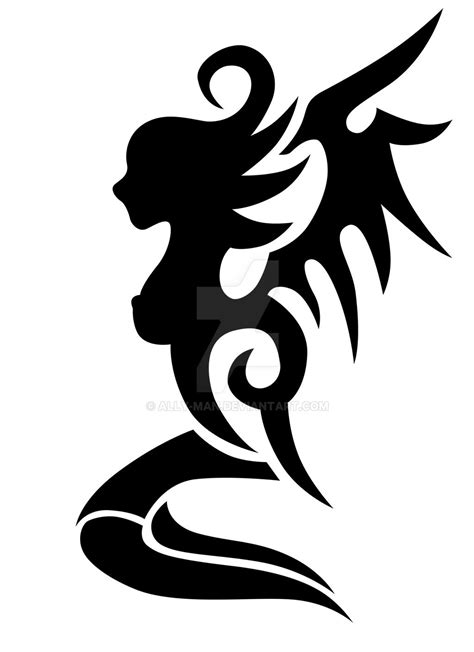 Tribal Angel 001 Tattoo Design By Ally Man On Deviantart