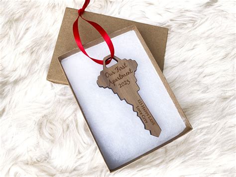 Wooden Key Holiday Ornament First Apartment Or Home