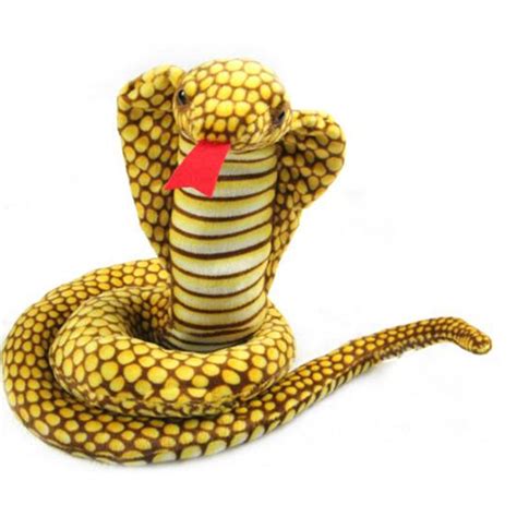 Plush Yellow Snake Dolls Plush Cobra Cute Toys For Collection Boys