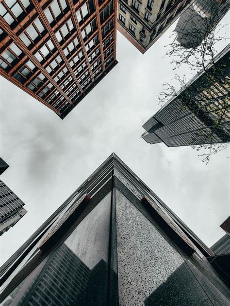 Worms Eye View Of Buildings 1369923 Stock Photo At Vecteezy