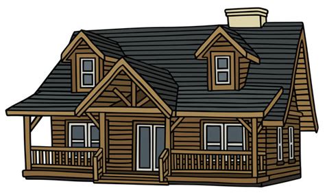 Log Cabin Cartoon Clipart