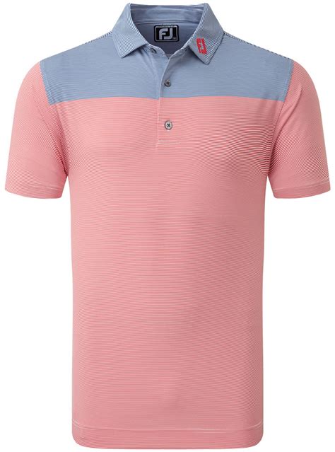 Footjoy Mens End On End Block Lisle Polo Shirt Golfonline