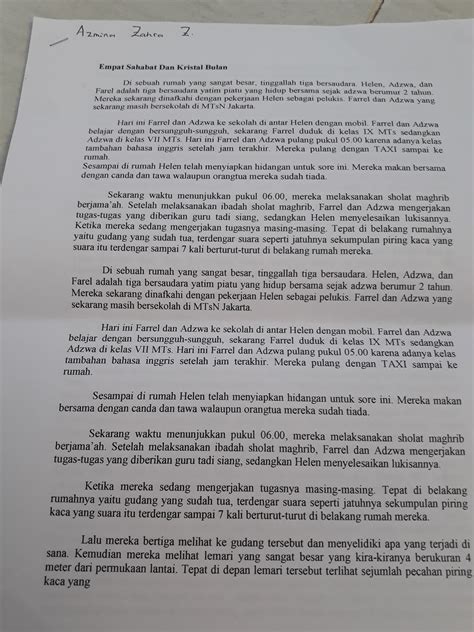 Contoh Cerpen 4 Orang Sahabat – Gambaran