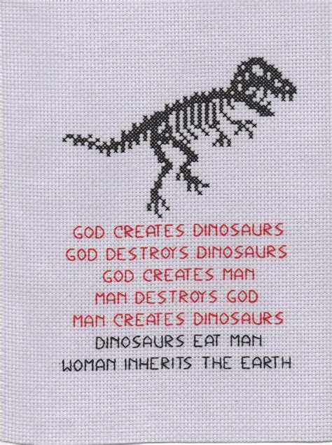 Jurassic Park God Creates Dinosaurs Quote Etsy