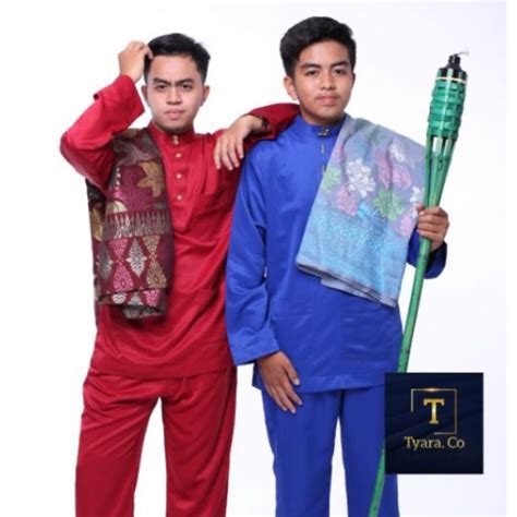 Baju Melayu Raya Aidilfitri Free Butang Shopee Malaysia